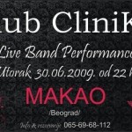 U klubu CliniKa Makao bend live performance